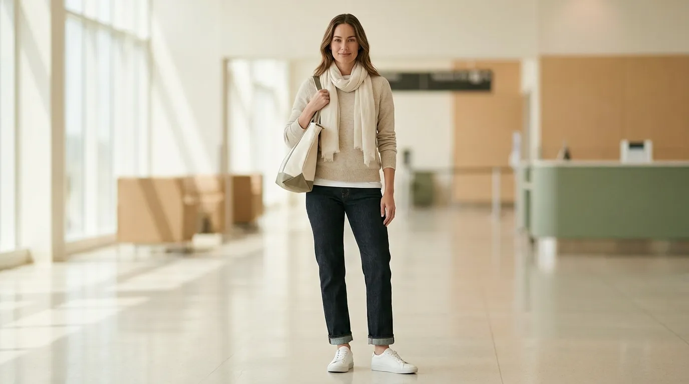 11 Casual Airport Outfits for Women Over 40