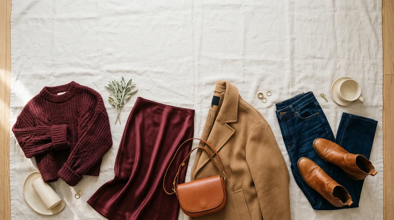 Burgundy Fall Outfits That Look Rich for Women Over 40